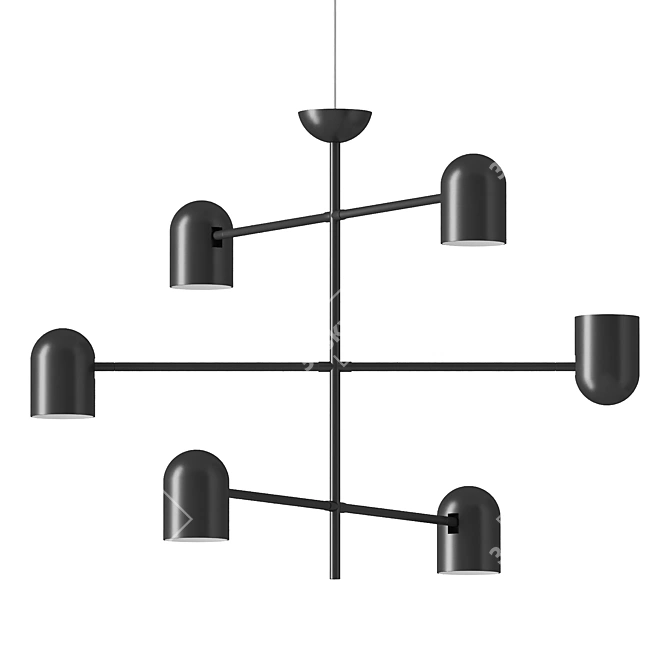 Industrial Pendant Light by Aromas 3D model image 1