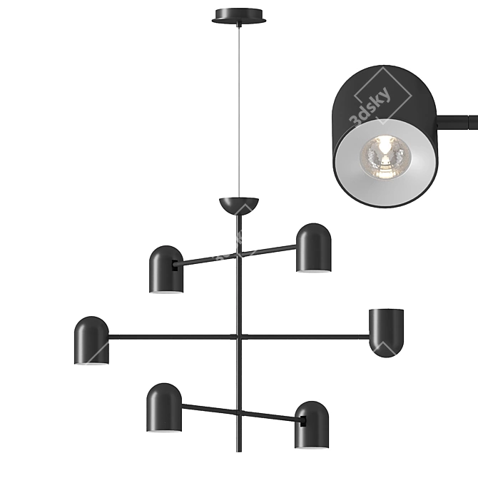 Industrial Pendant Light by Aromas 3D model image 3