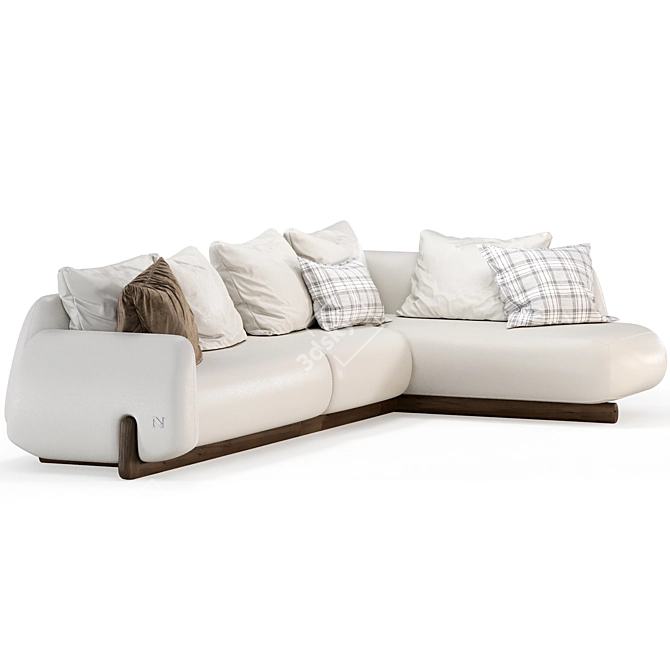 Natuzzi Mirai Set 2 Sectional 3D model image 2