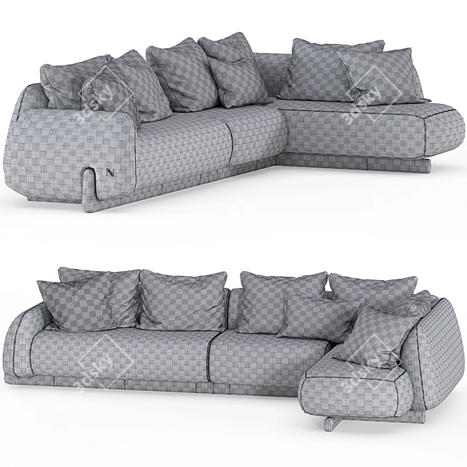 Natuzzi Mirai Set 2 Sectional 3D model image 4