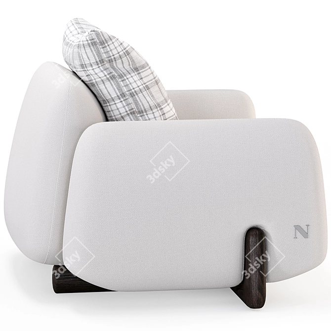 Natuzzi Mirai Chair, Modern Design 3D model image 3