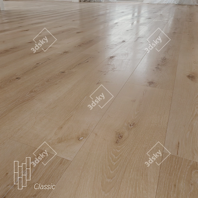 Bukarest Oak Wood Flooring Model 3D model image 1