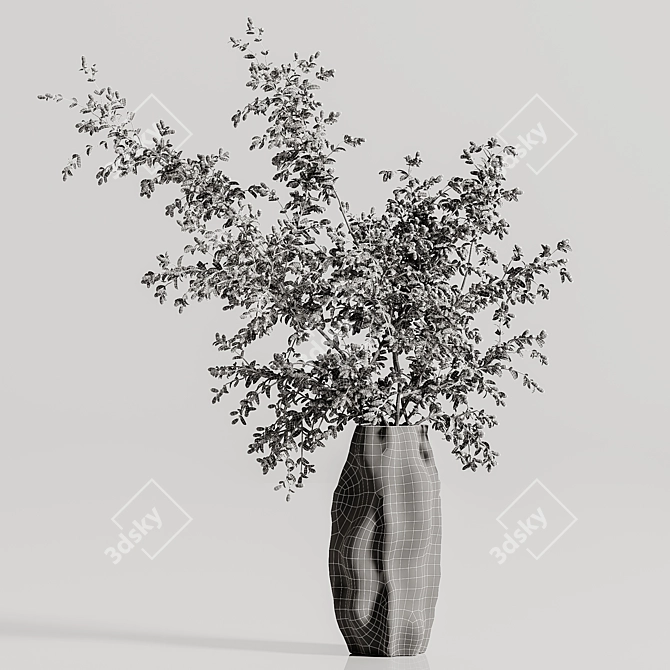 Botanical Bliss Vase Bouquet 3D model image 6