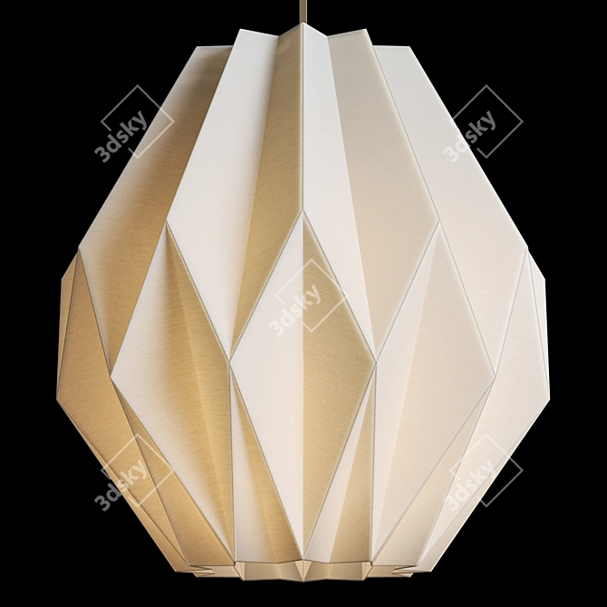 Origami Inspired Geometric Pendant Light 3D model image 4