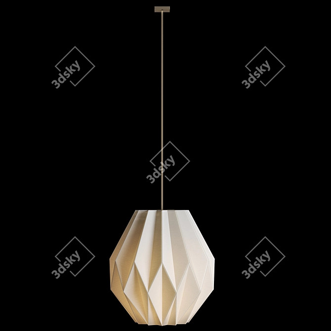 Origami Inspired Geometric Pendant Light 3D model image 5