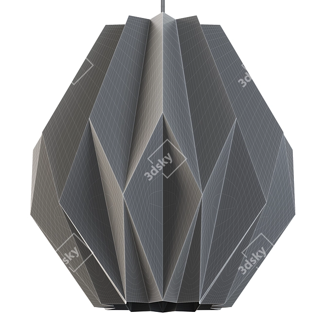 Origami Inspired Geometric Pendant Light 3D model image 7