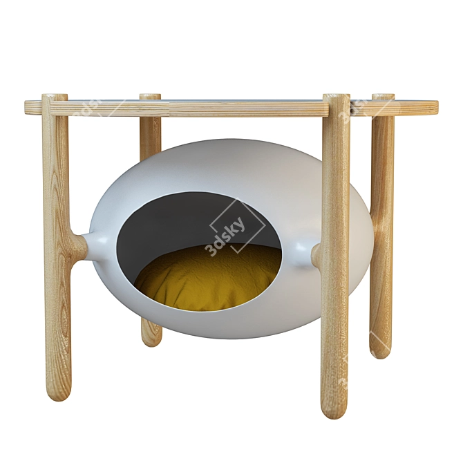 Sleek Igloo Cat Table Home 3D model image 1