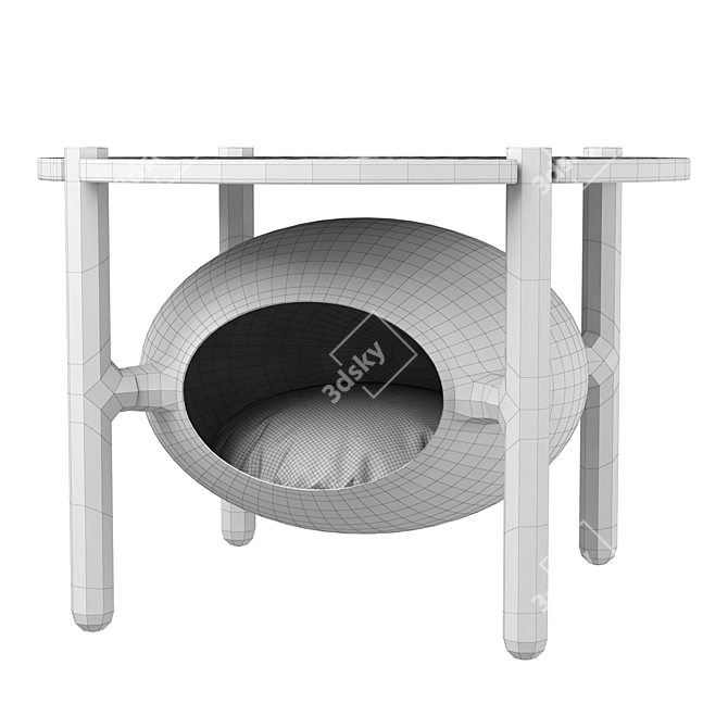 Sleek Igloo Cat Table Home 3D model image 4