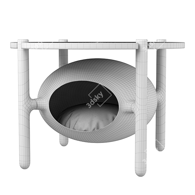 Sleek Igloo Cat Table Home 3D model image 5