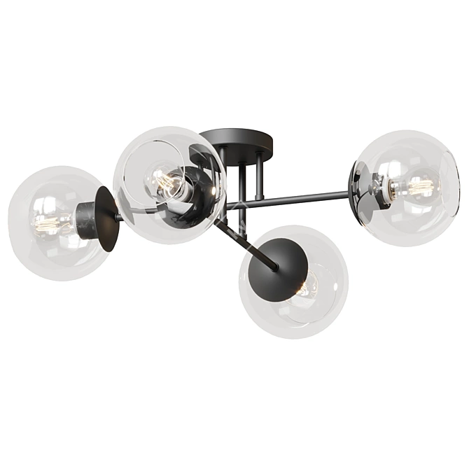 Modern Classic Ceiling Light Fixture 3D model image 2