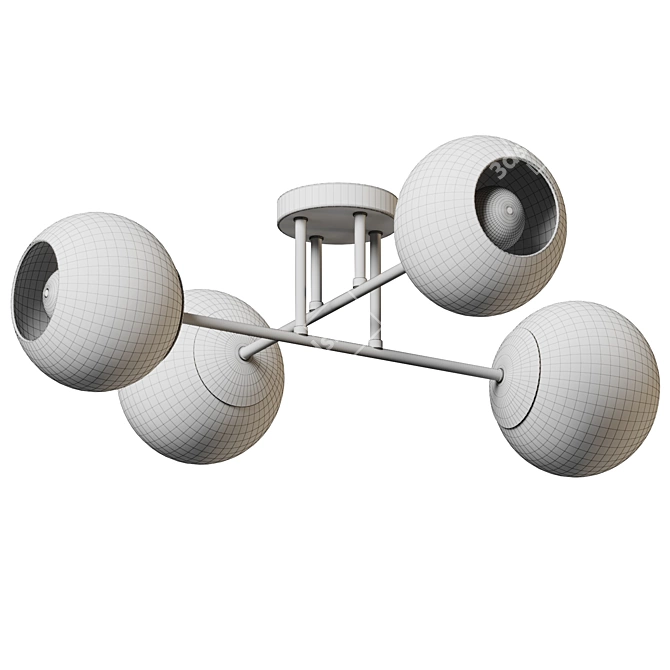 Modern Classic Ceiling Light Fixture 3D model image 6