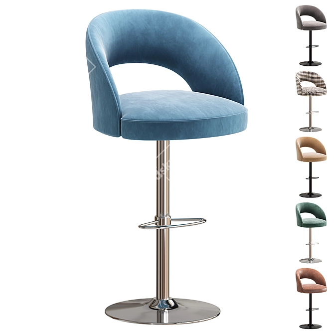 Premium Anchor Bar Stool Set 3D model image 1