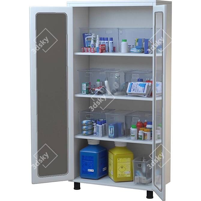 Medical Supply Storage Cabinet - Enhance Healthcare 3D model image 1