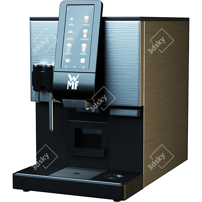 Sleek 3D Coffee Machine Model 3D model image 1