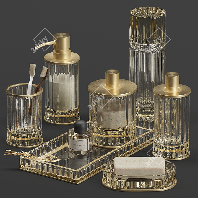 Bathroom Accessories 3D Model Set 3D model image 1