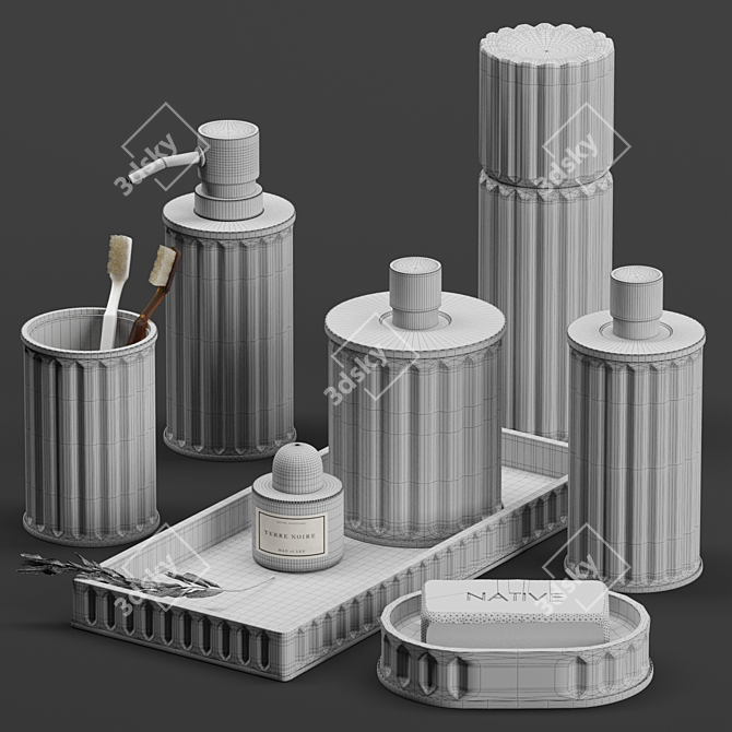 Bathroom Accessories 3D Model Set 3D model image 2