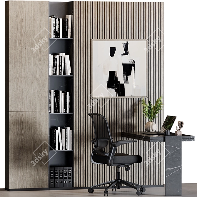 Modern Office Furniture Collection 3D model image 2