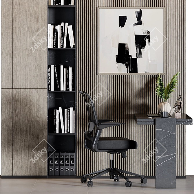 Modern Office Furniture Collection 3D model image 3