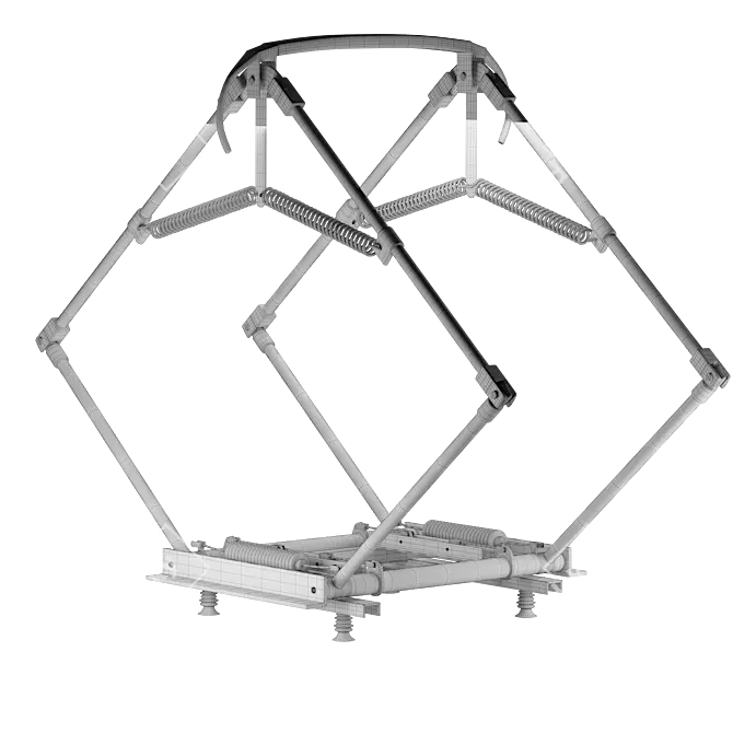 Electric Train Pantograph Model 3D model image 2