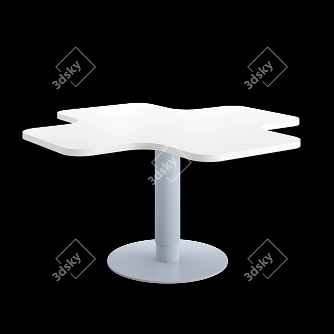 Dual Comfort Table - Adaptability & Ergonomics 3D model image 3