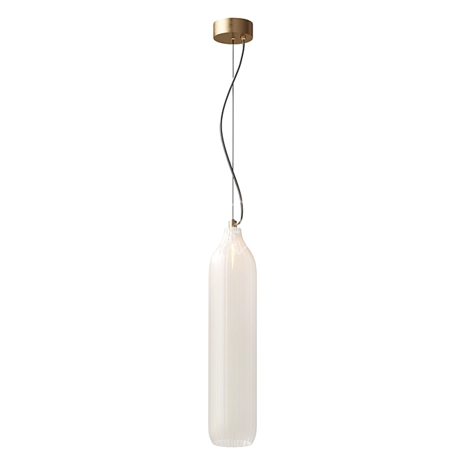 Sleek Flute Pendant Light 3D model image 4