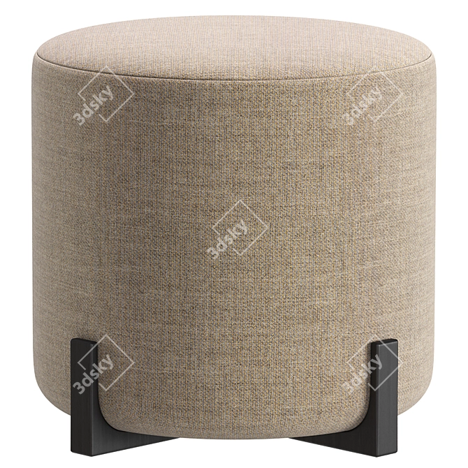 Elegant Manley Pouf for Home 3D model image 4