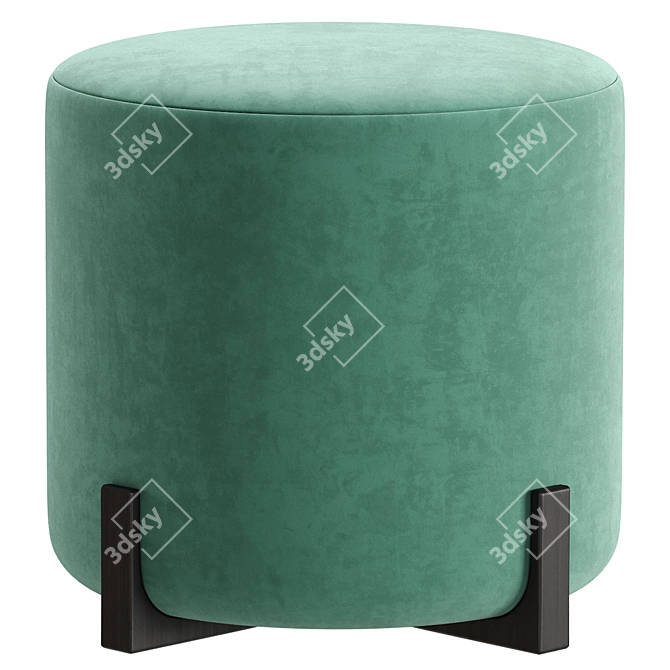 Elegant Manley Pouf for Home 3D model image 6