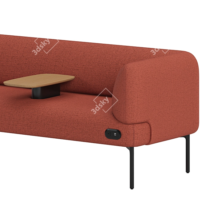 Modern Haworth Cabana Sofa Style 3D model image 5