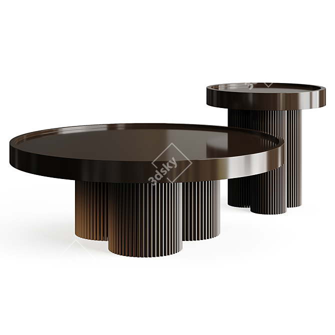 Sleek Arctic Coffee Table Sedna 3D model image 4