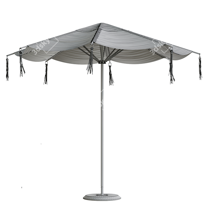  Stylish Round Cantilever Umbrella 3D model image 4