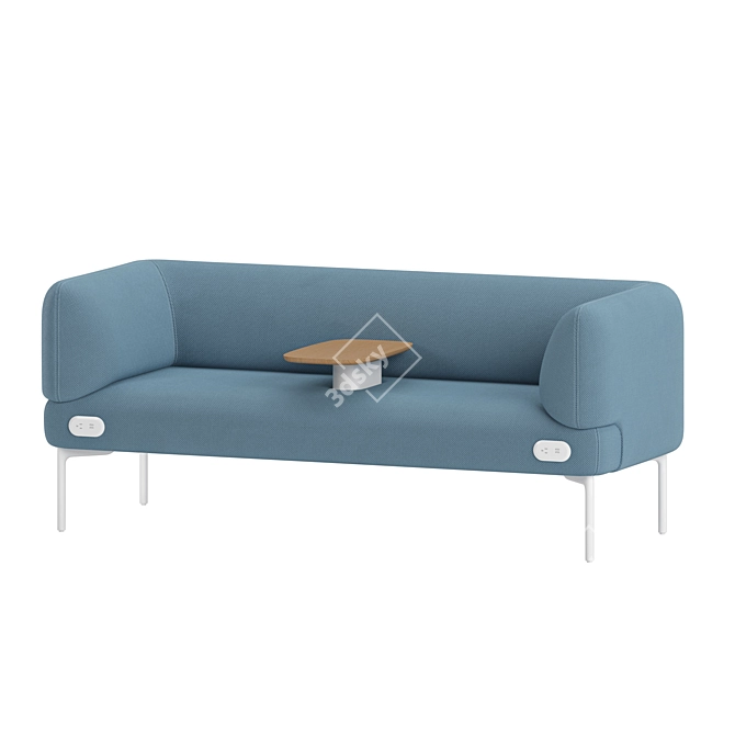 Cabana Sofa with Integrated Table 3D model image 2