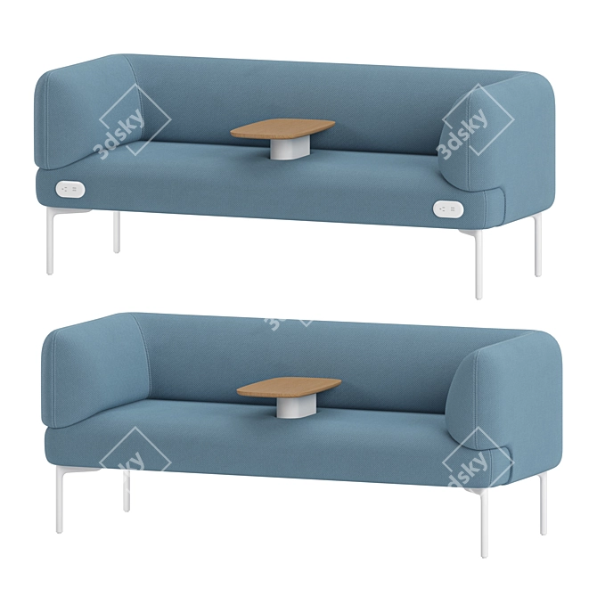 Cabana Sofa with Integrated Table 3D model image 4