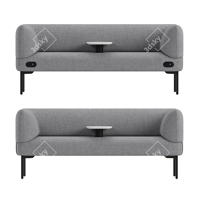 Cabana Sofa with Integrated Table 3D model image 5