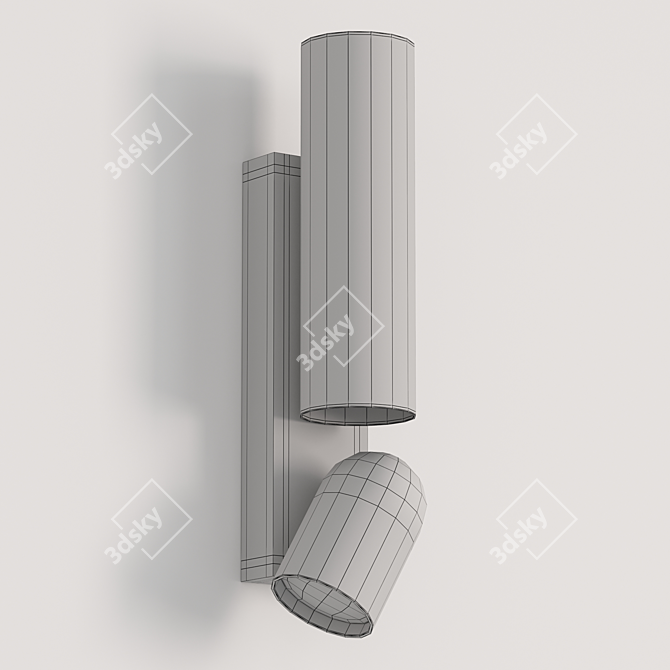 Metal Fix Copper Wall Lamp 3D model image 6