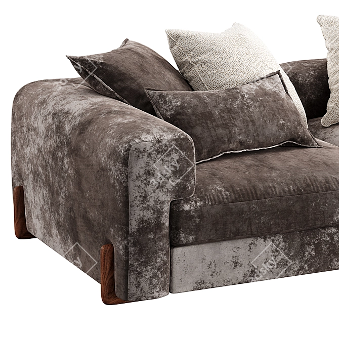 Sleek SOHO Manifesto Couch 3D model image 3