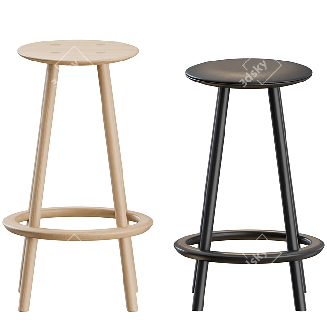 Modern OVO Stools Set, Benchmark 3D model image 5