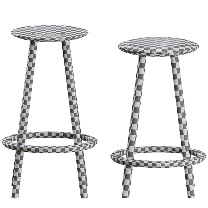 Modern OVO Stools Set, Benchmark 3D model image 6