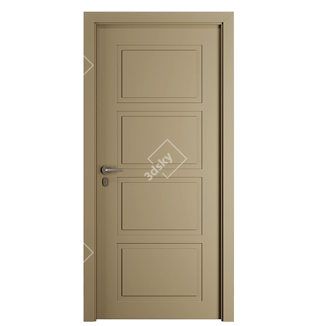 Modern Entrance Door Set78 3D model image 3