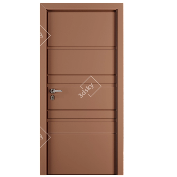 Modern Entrance Door Set78 3D model image 5