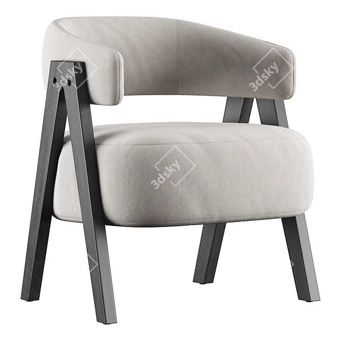 Modern Elegant Loai Armchair 3D 3D model image 2