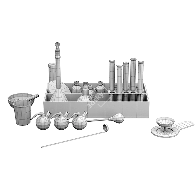 Ultimate Chemistry Lab Equipment 3D model image 4