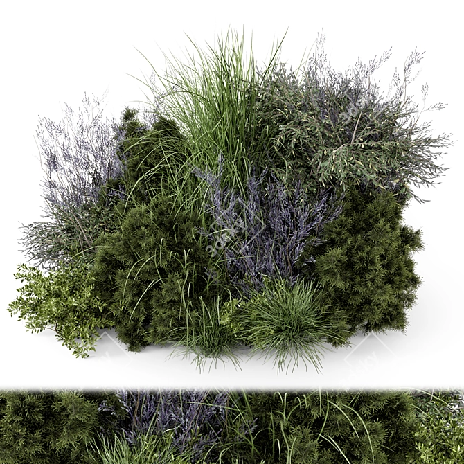 Outdoor Bush Set 3D Models 3D model image 1