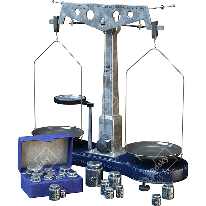 Precision Lab Weighing Instrument 3D model image 3