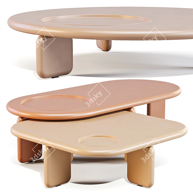 Roberto Lazzeroni Orion Coffee Tables 3D model image 1