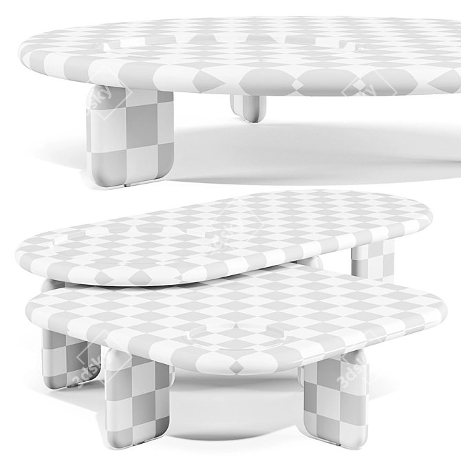 Roberto Lazzeroni Orion Coffee Tables 3D model image 6