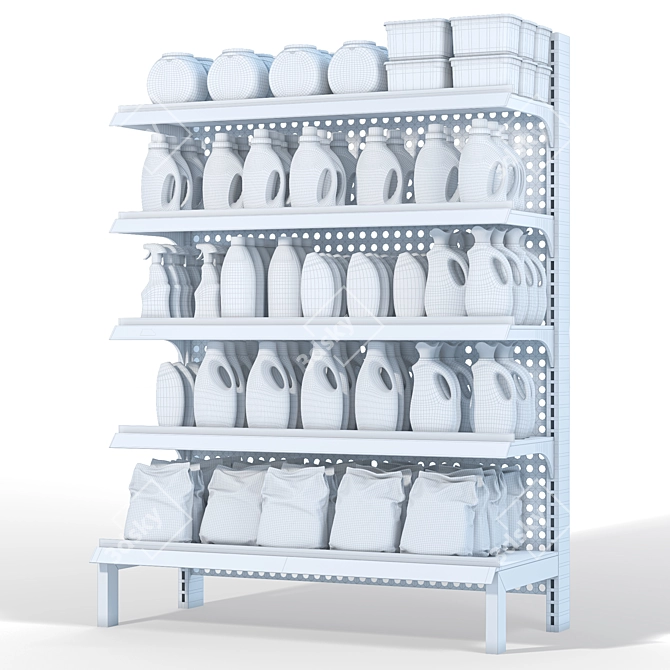 Detergent Display Stand Set 3D model image 5