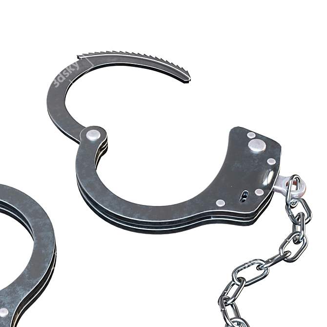 Law Enforcement Handcuffs 3D model image 2