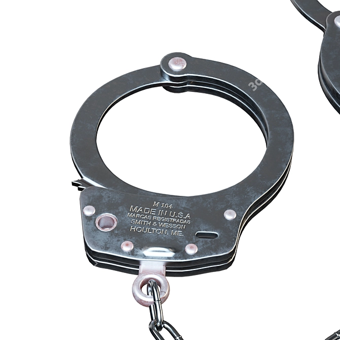 Law Enforcement Handcuffs 3D model image 3