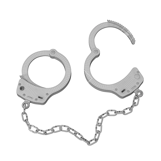 Law Enforcement Handcuffs 3D model image 5