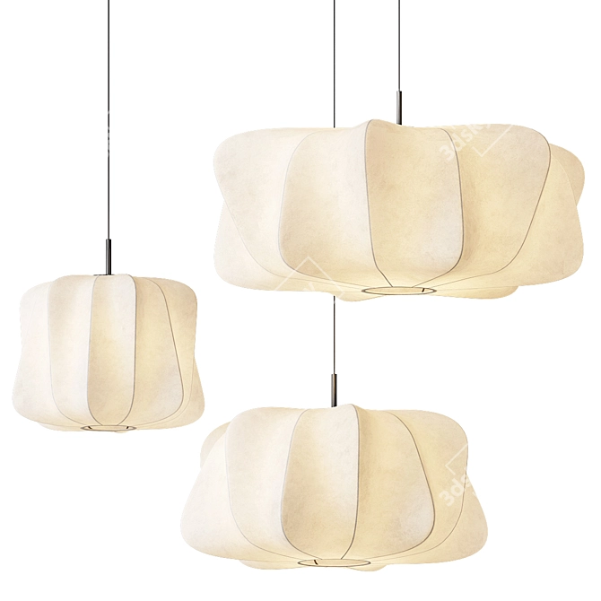 Elegant Cirrus Pendant Light 3D model image 1